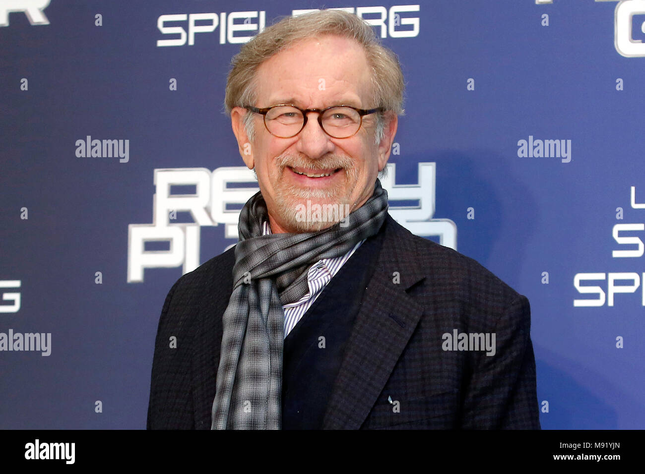 Rom 21. März 2018. Steven Spielberg Photocall del Film 'Ready Player'. Regisseur Steven Spielberg posiert für die Fotografen während der Fotozelle der Film 'Ready Player'. Foto Samantha Zucchi Insidefoto Credit: insidefoto Srl/Alamy leben Nachrichten Stockfoto