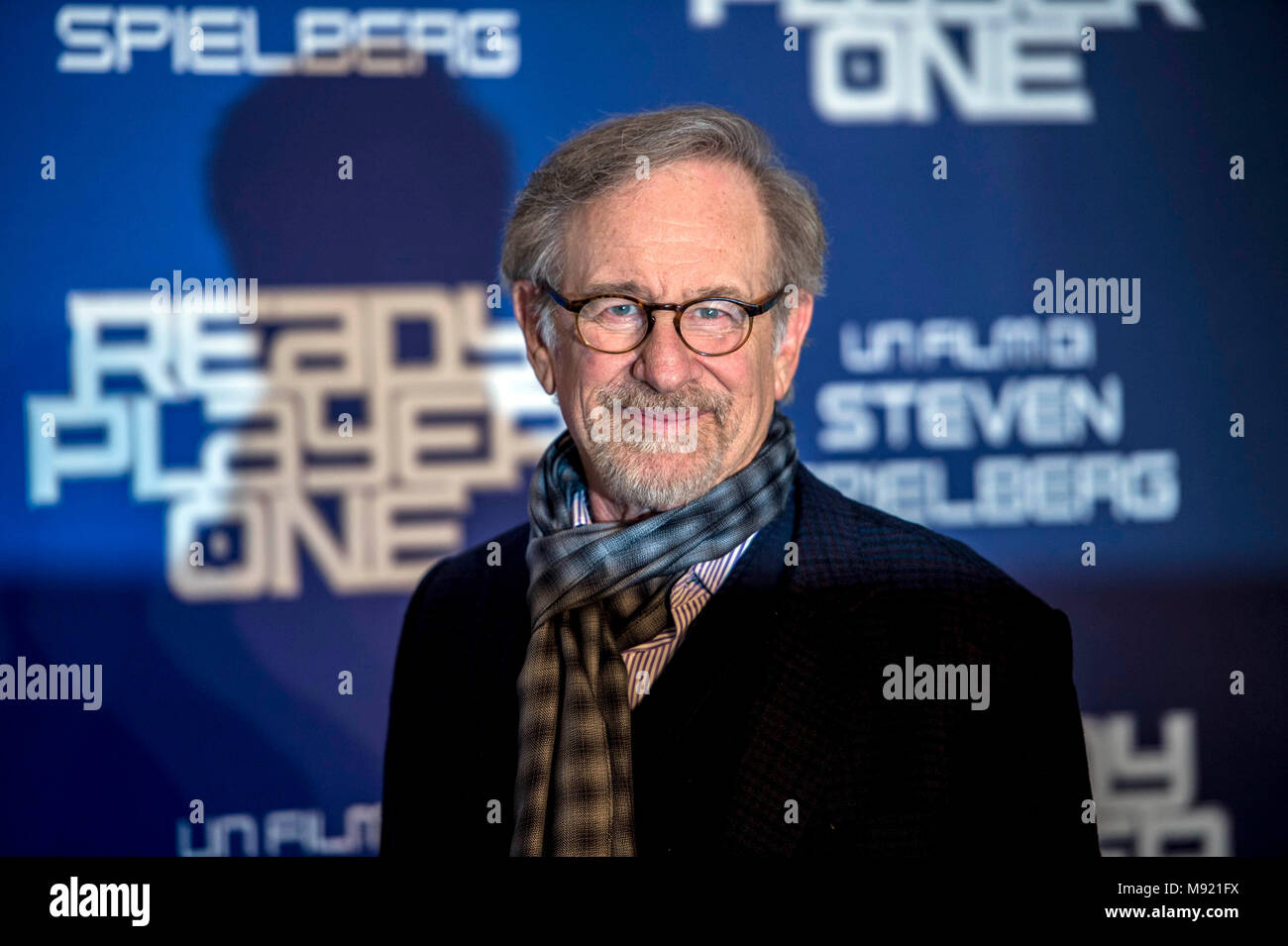 Italien, Rom, 21. März 2018: Fotoshooting des Films 'Ready Player One' dargestellt, Academy award Direktor Steven Spielberg Foto © Fabio Mazzarella/Sintesi/Alamy leben Nachrichten Stockfoto
