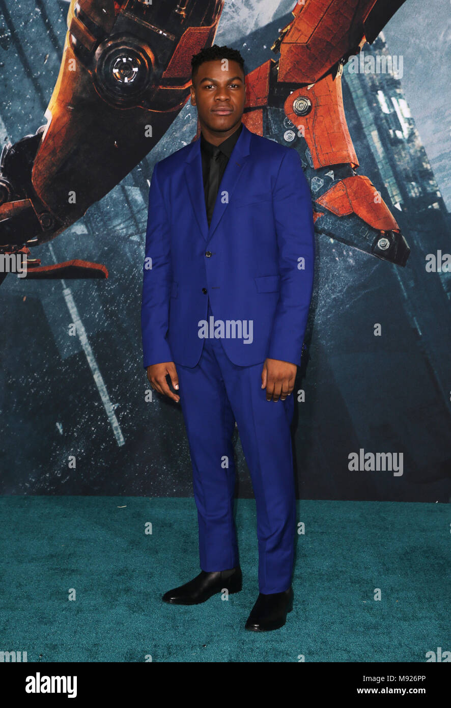 Hollywood, Ca. 21 Mär, 2018. John Boyega auf der "Pacific Rim Aufstand" Premiere in TCL Chinese Theater IMAX am 21. März 2018 in Hollywood, Kalifornien. Credit: Faye Sadou/Medien Punch/Alamy leben Nachrichten Stockfoto