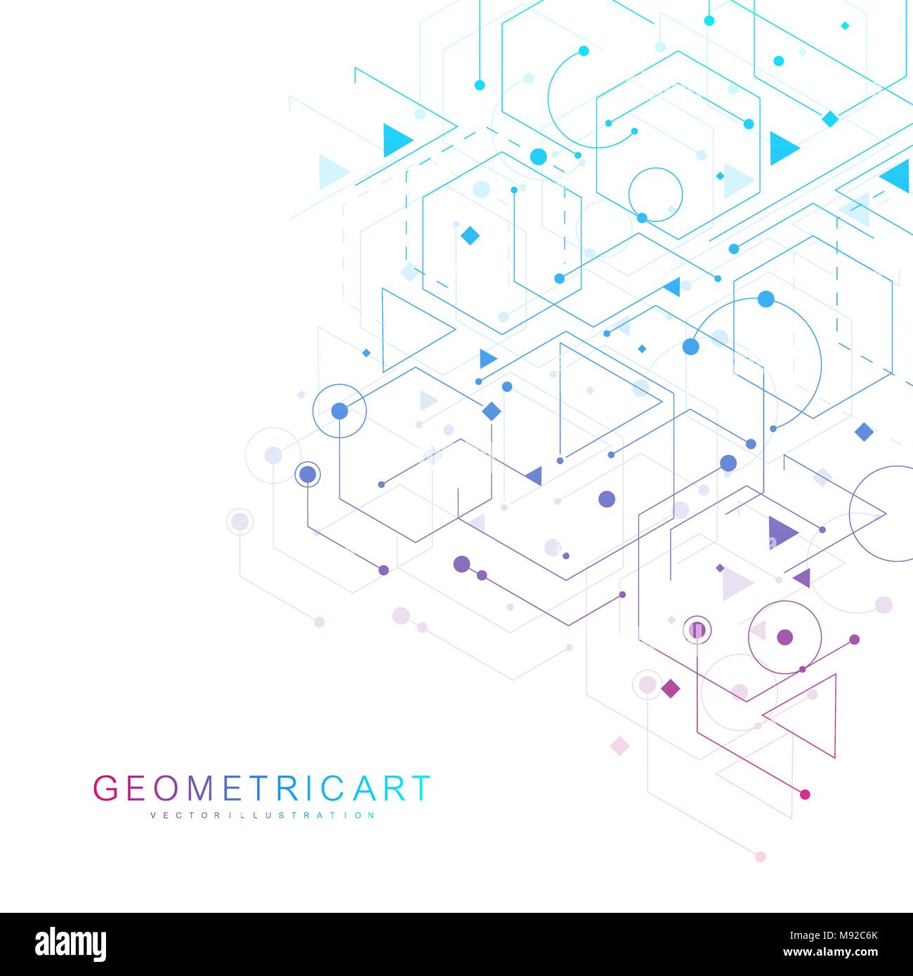 Moderne futuristischen Hintergrund des Wissenschaftlichen hexagonalen Muster. Virtuelle Zusammenfassung Hintergrund mit Partikelfilter, Molekül Struktur für medizinische, Technologie, Chemie, Wissenschaft. Soziales Netzwerk Vektor. Stock Vektor