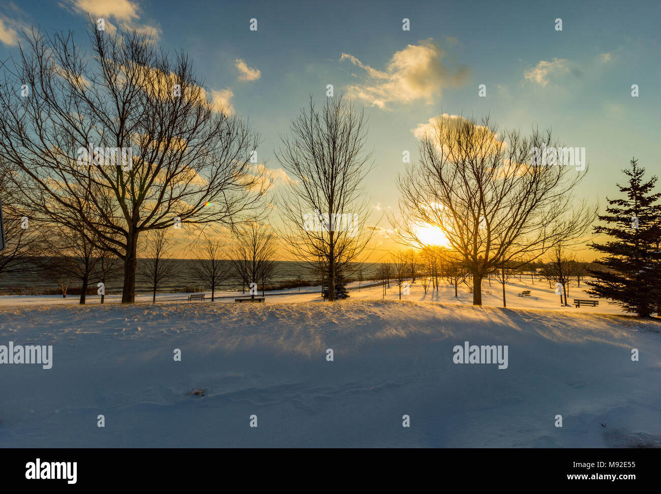 Winter Sonnenuntergang # 4 Stockfoto