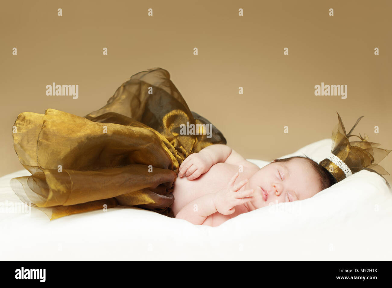 Baby, schlafen Neugeborene - fein - kunst Portrait, Baby bis zu einem Monat Stockfoto