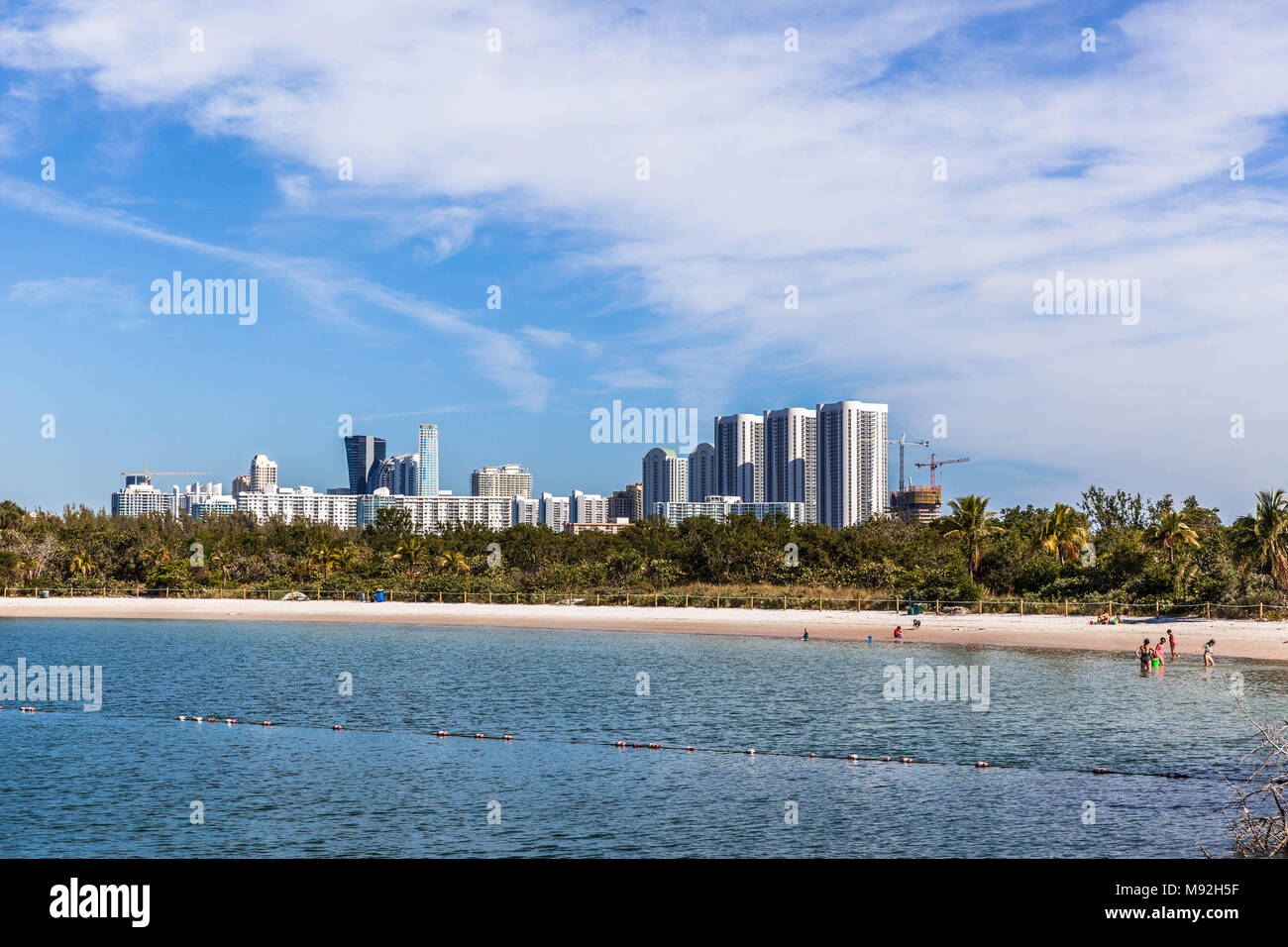 Die Biscayne Bay View von Oleta River State Park in North Miami, Florida, USA. Stockfoto