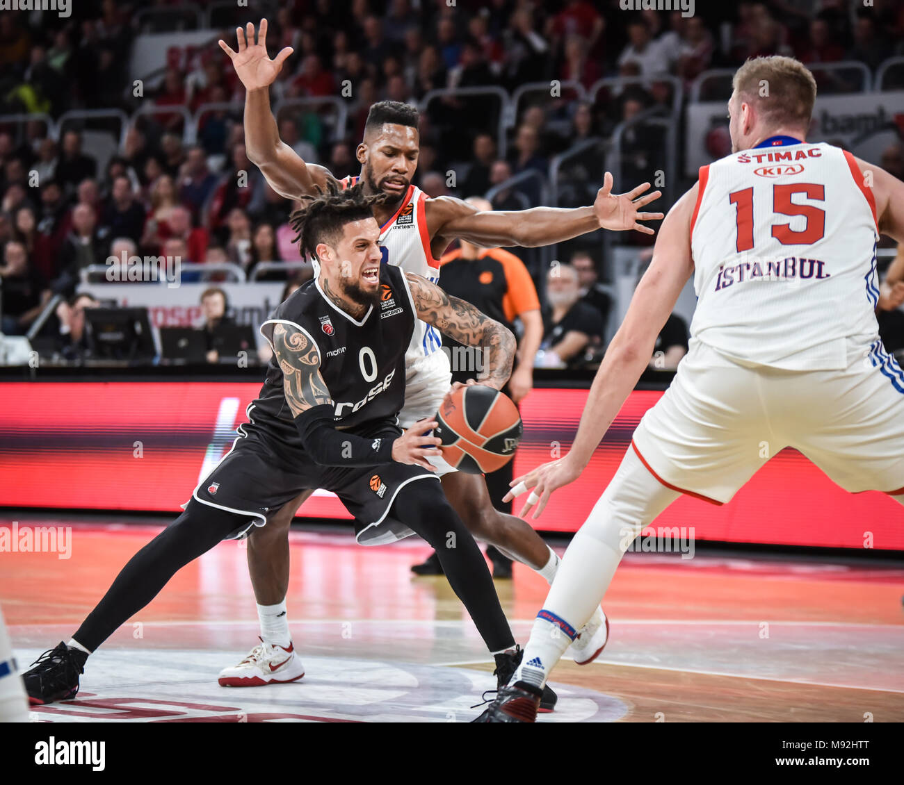 Deutschland, Bamberg, Brose Arena - 15. März 2018 - Basketball, Euroleague - Brose Bamberg gegen Anadolu Efes Istanbul Stockfoto