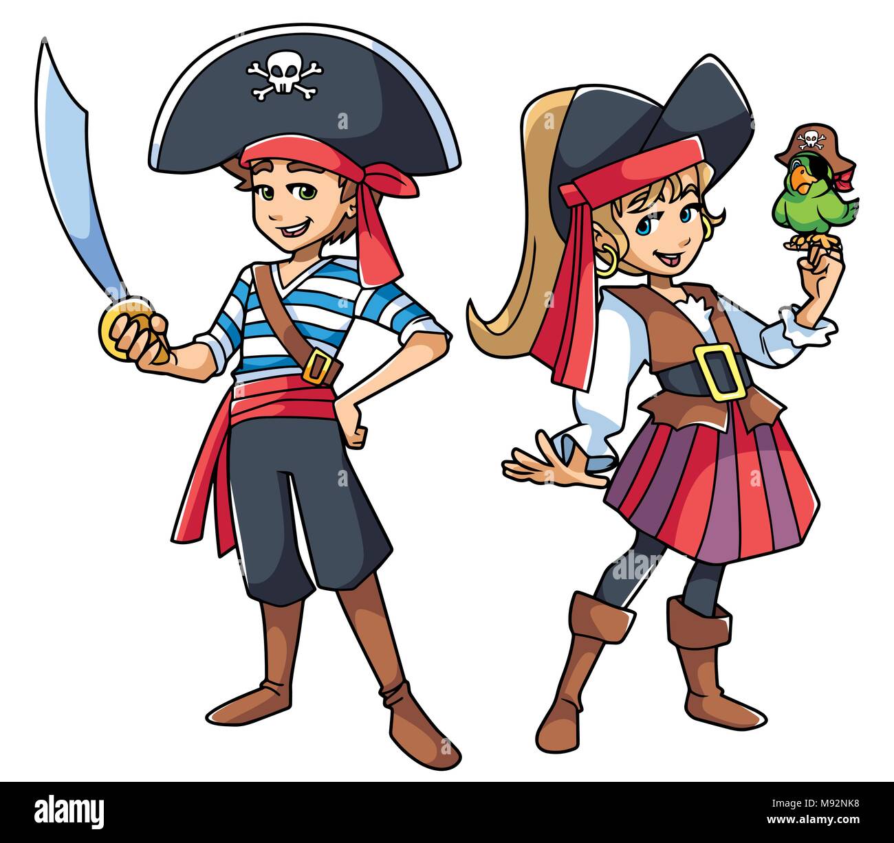 Pirate Kids Abbildung Stock Vektor