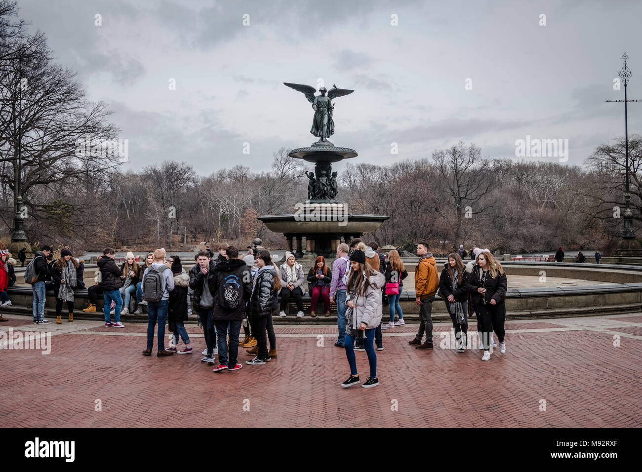 Bethesda-Brunnen im Central Park in New York City Stockfoto