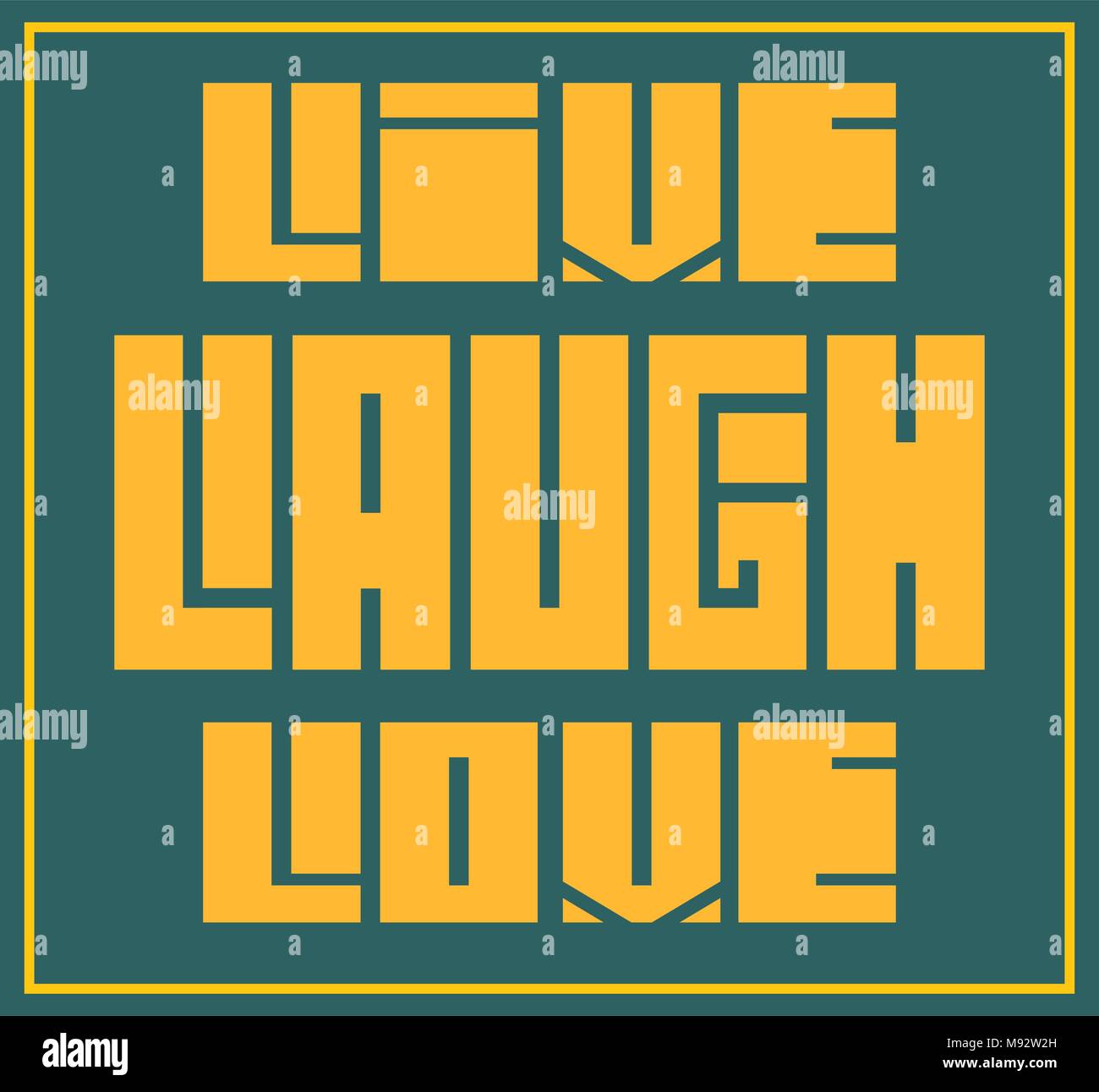 Leben Lachen Lieben Motivation Zitat Vektor Vektor