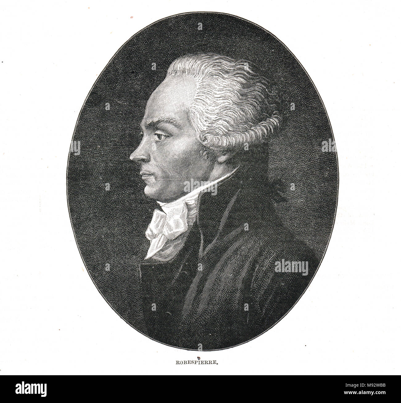 Robespierre, 1758 - 1794, französischer Rechtsanwalt und Politiker, einflussreiche Abbildung mit der Französischen Revolution, der für seine Rolle in der Herrschaft des Terrors bekannt Stockfoto