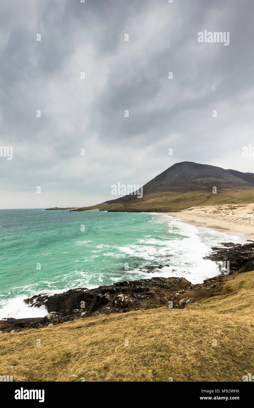Traigh eine Taoibh Thuath auf der Isle of Harris auf den Äußeren Hebriden. Stockfoto