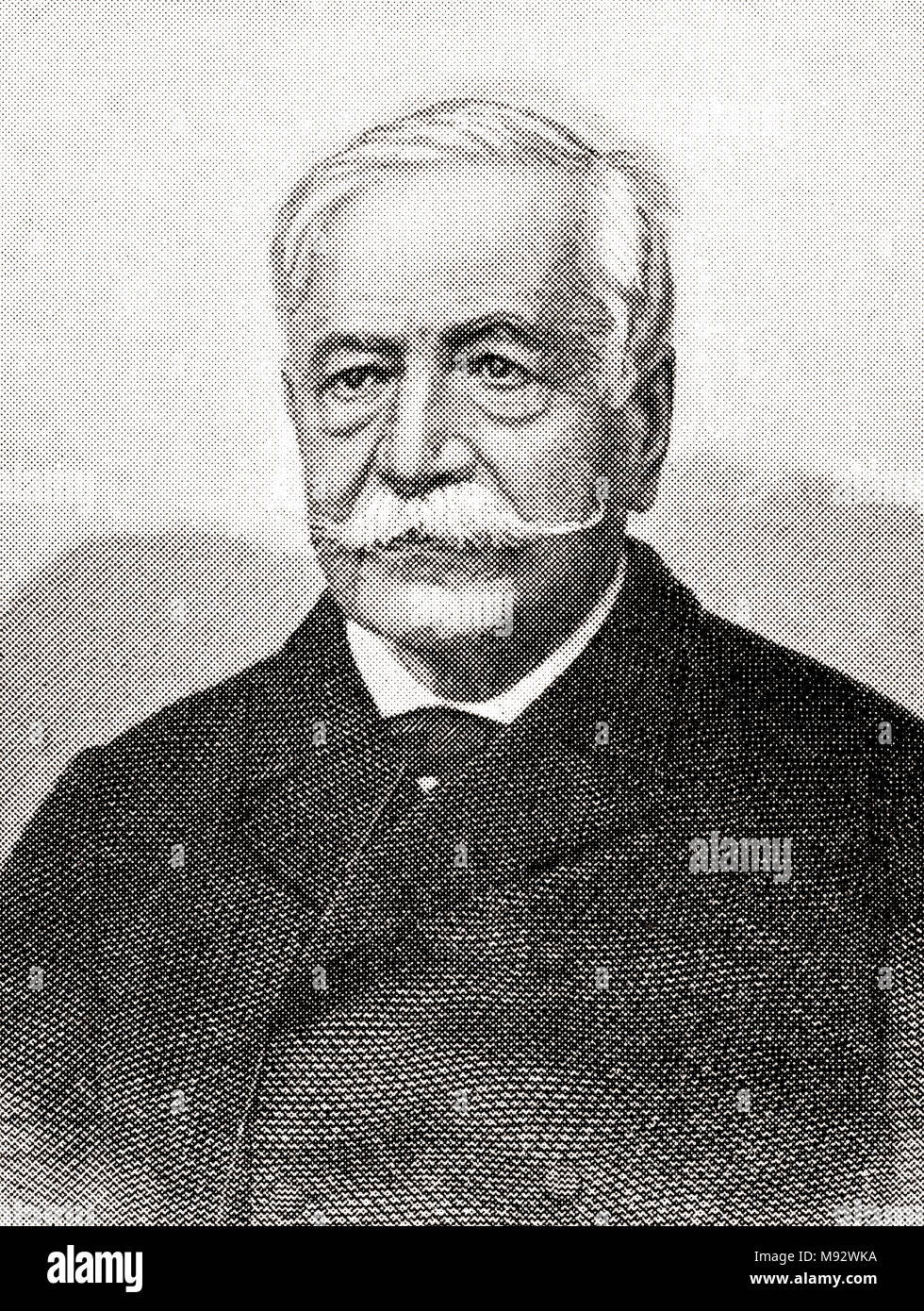 Ferdinand Marie, Vicomte de Lesseps, 1805 - 1894. Französischer Diplomat und Entwickler des Suezkanals. Von Hutchinson's Geschichte der Nationen, veröffentlicht 1915 Stockfoto