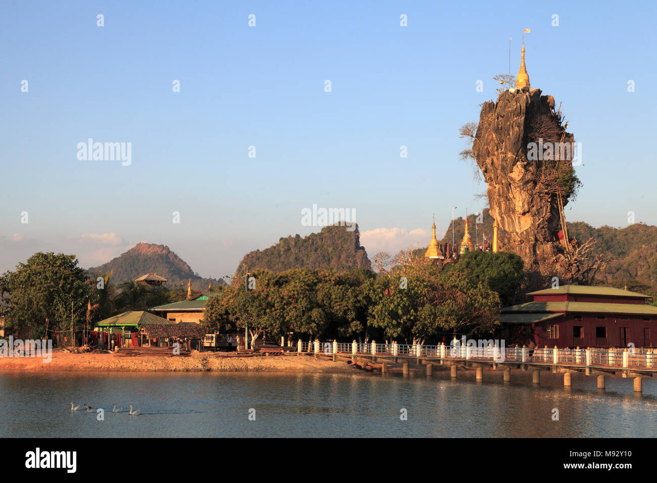 Myanmar, Karen Staat, Kyauk Kalap, Pagode, Stockfoto