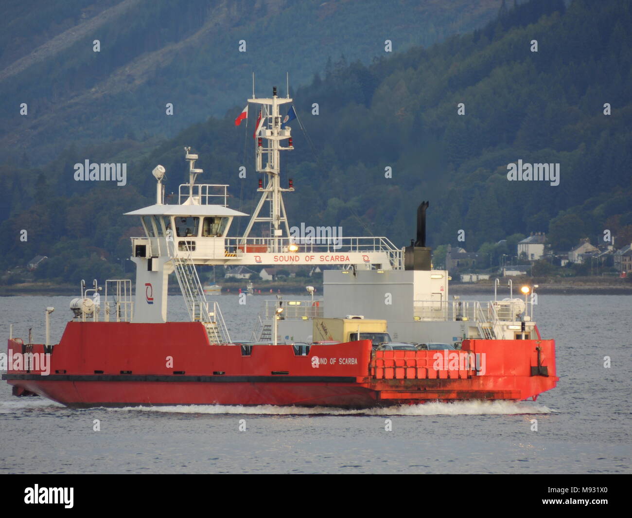 MV-Sound von Scarba, eine Autofähre, die von westlichen Fähren auf der Gourock nach Dunoon ausführen, Cloch, Gourock. Stockfoto