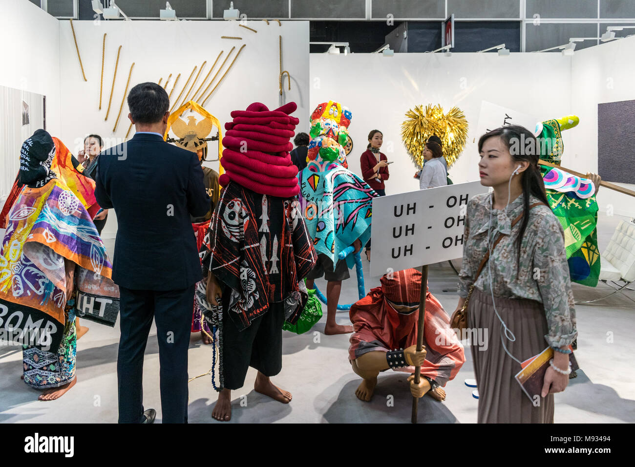 Art Basel 2017 in Hong Kong, mit Menschen Stockfoto