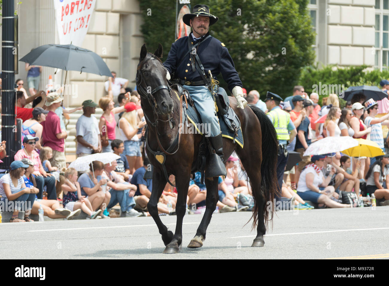 Washington, D.C., USA, 4. Juli 2017 wird die nationale Unabhängigkeit Day Parade der Vierte ist der Juli Parade in der Hauptstadt der Vereinigten Staaten, es comm Stockfoto