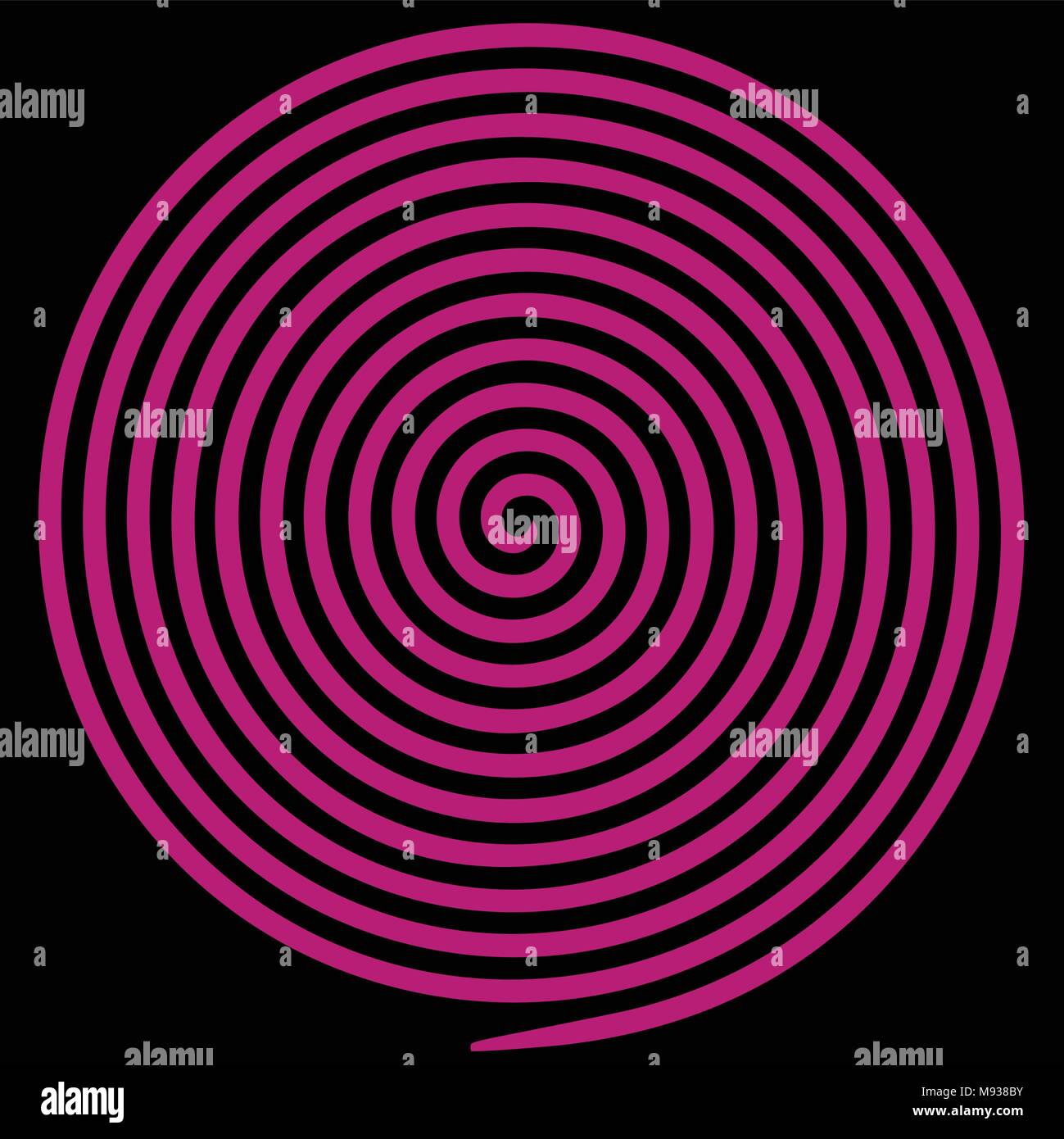 Lila runde abstrakte Vortex hypnotische Spirale. Vector Illustration