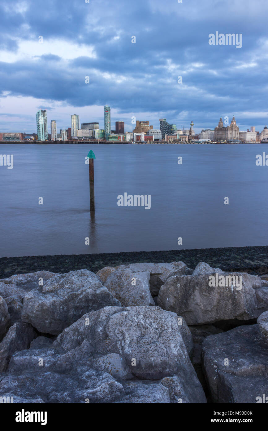 Liverpool City Skyline Stadtbild Stockfoto