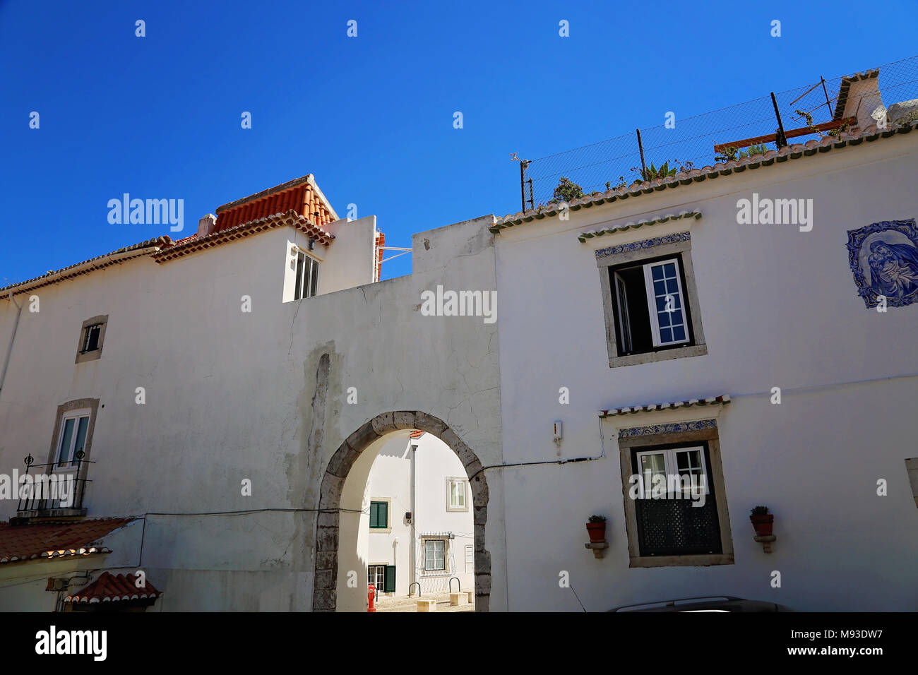 Cascais engen Gassen in der Altstadt Stockfoto