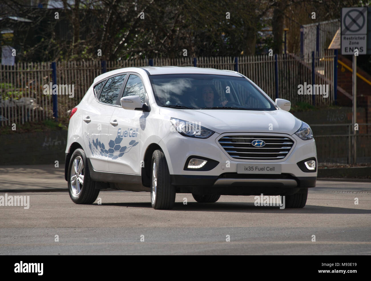 Hyundai ix35 Wasserstoff Brennstoffzelle Fahrzeug, erste Serienmodell der Welt in Oxford. Stockfoto