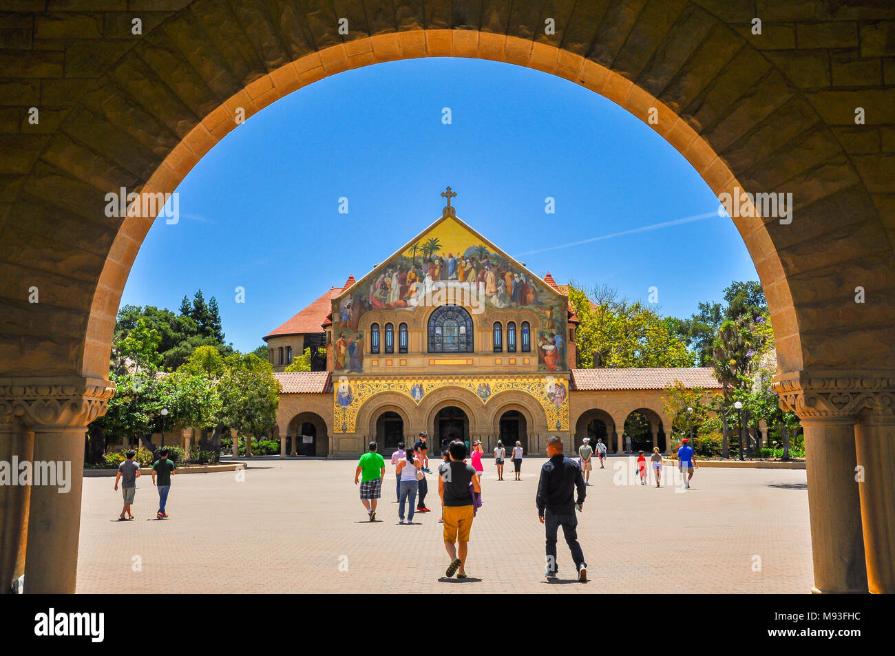 Stanford Gedächtniskirche - Campus der Stanford University, Palo Alto, Kalifornien Stockfoto