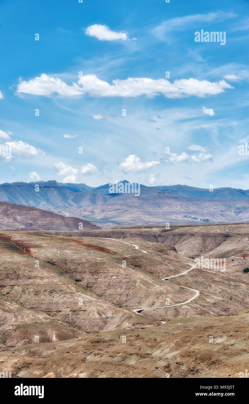 Sommer Berge in Lesotho im Jahr 2015 getroffen Stockfoto