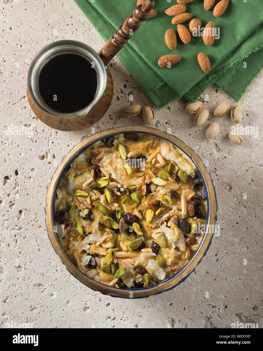 Umm Ali. Ägyptischer Dessert. Ägypten Essen Stockfoto