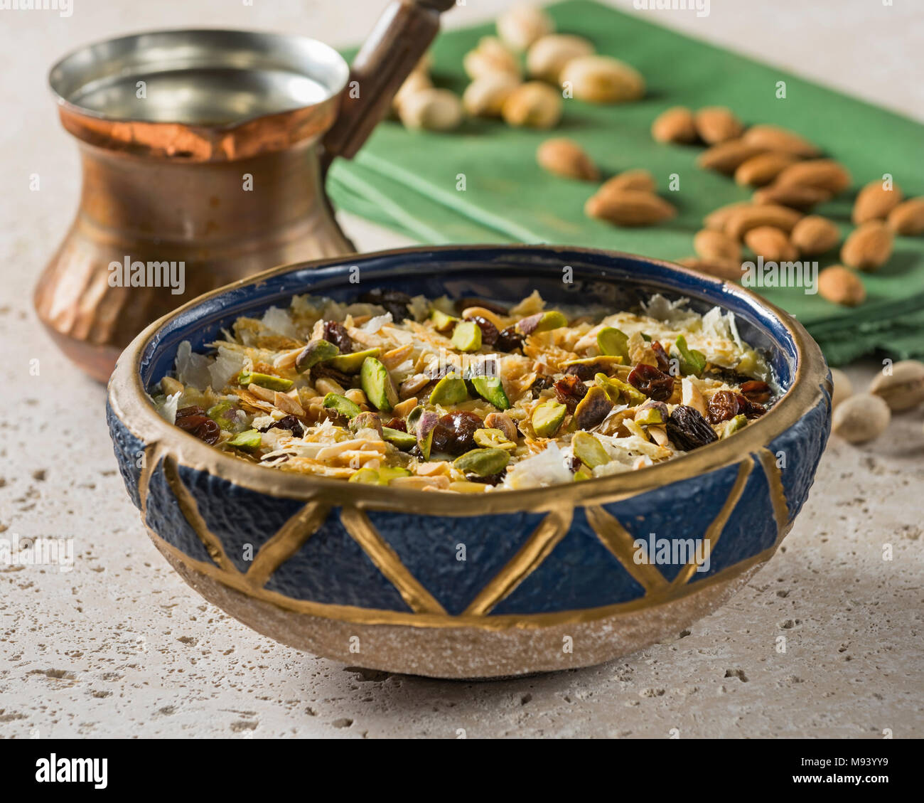 Umm Ali. Ägyptischer Dessert. Ägypten Essen Stockfoto