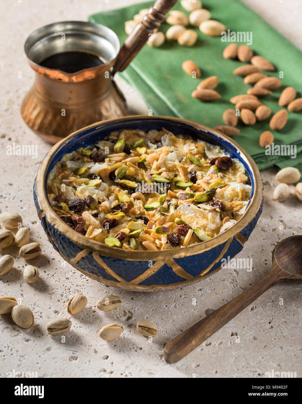 Umm Ali. Ägyptischer Dessert. Ägypten Essen Stockfoto