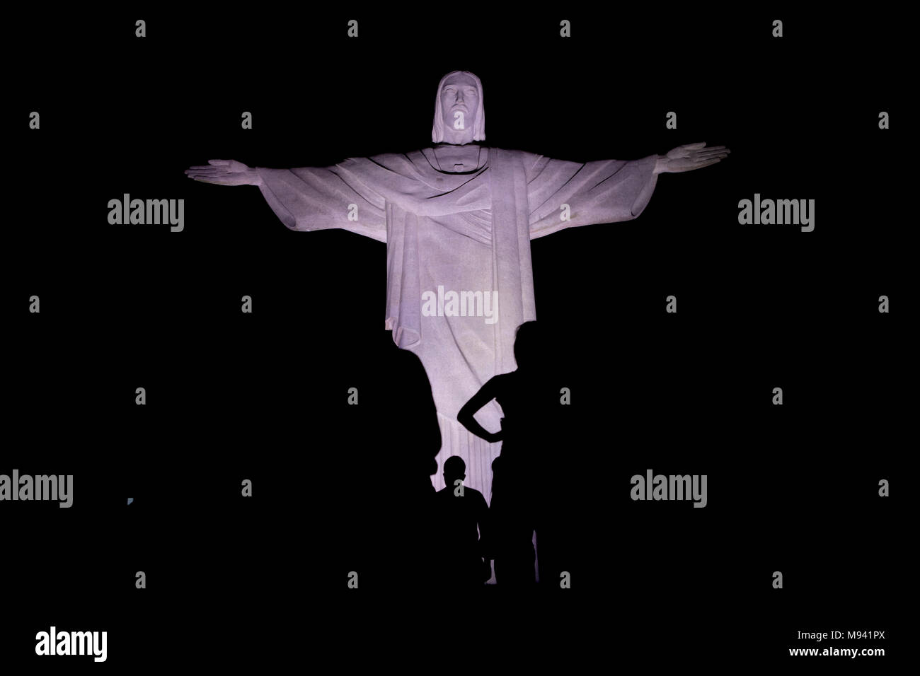 Statue von Christus dem Erlöser, Corcovado, Rio De Janeiro, Brasilien, Südamerika Stockfoto