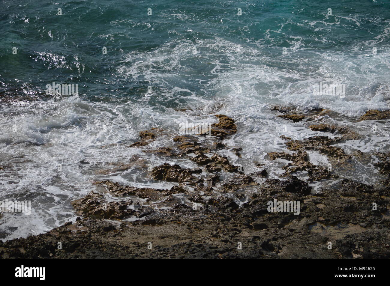 Die Küste der Insel Cozumel im Punta Sur eco Park, Mexiko Stockfoto