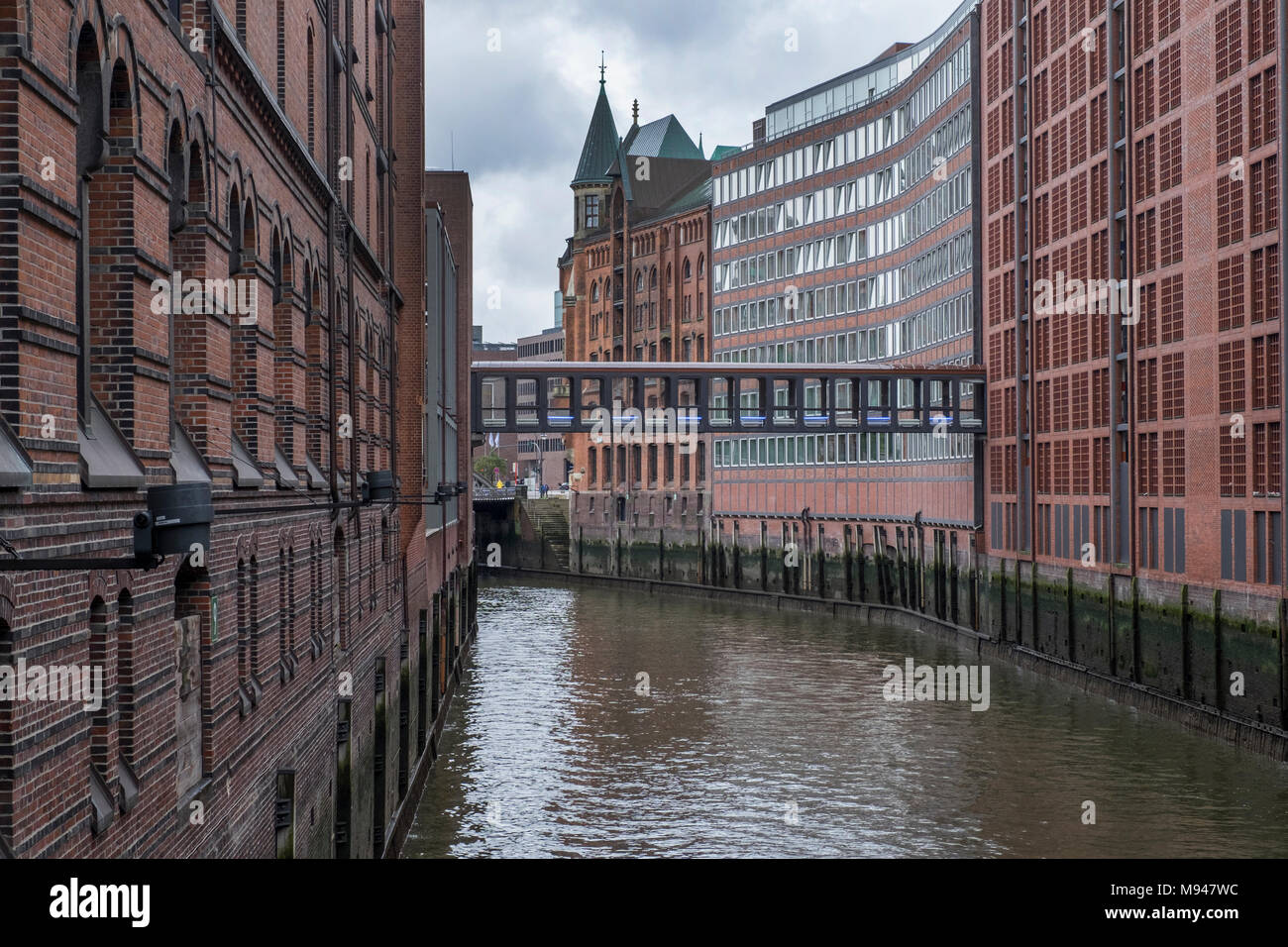 Ehemalige Versand Anlegestellen in der HafenCity, Hamburg, Deutschland Stockfoto