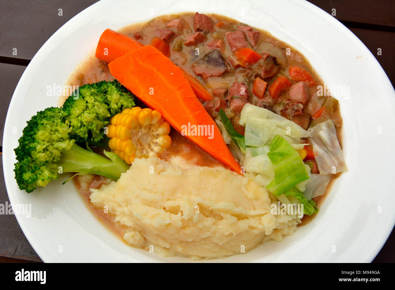 Platte der traditionellen Irish Stew. Stockfoto