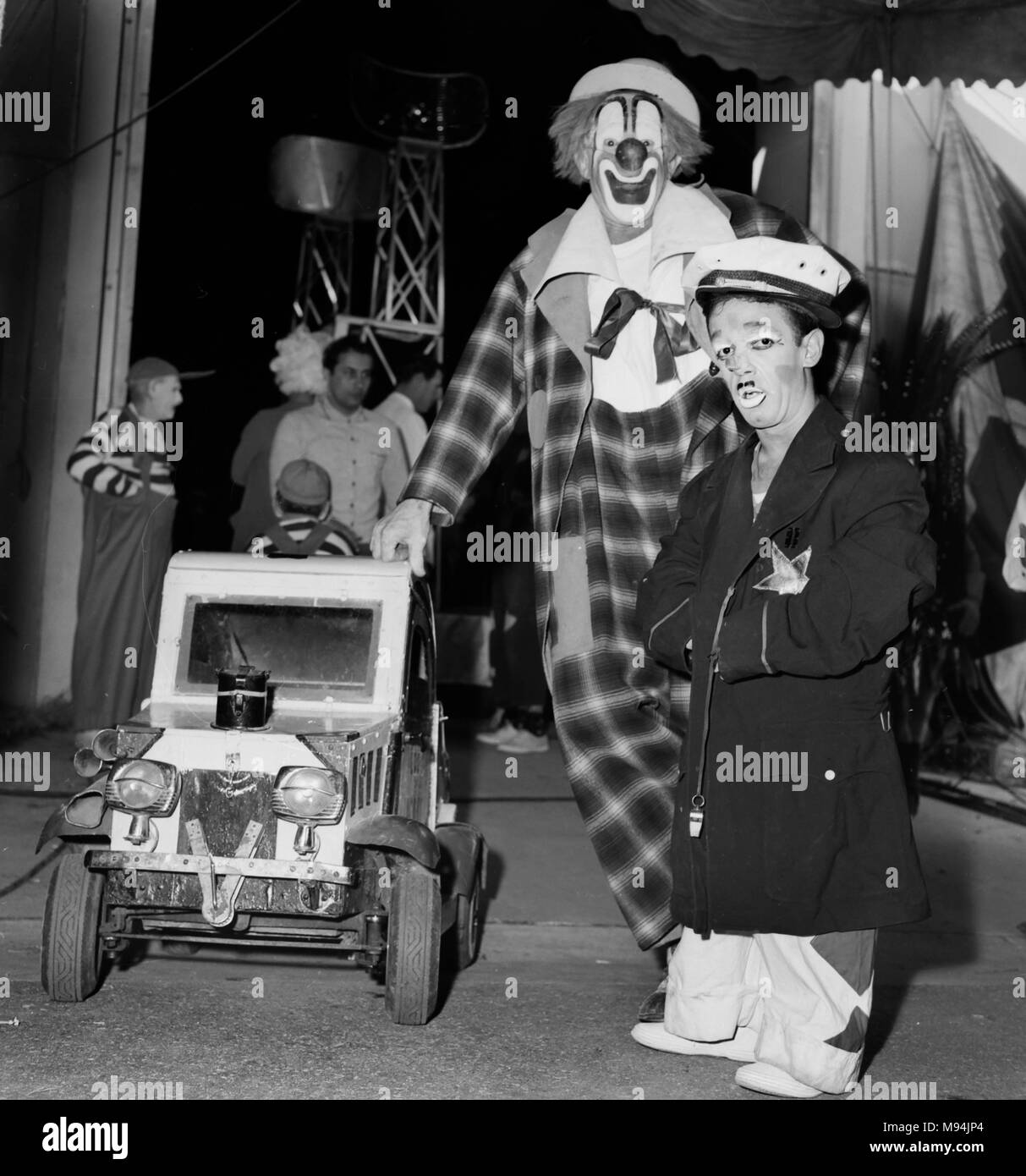 Hinter den Kulissen des Ringling Brothers Barnum und Bailey Zirkus in Georgien, Ca. 1966. Stockfoto