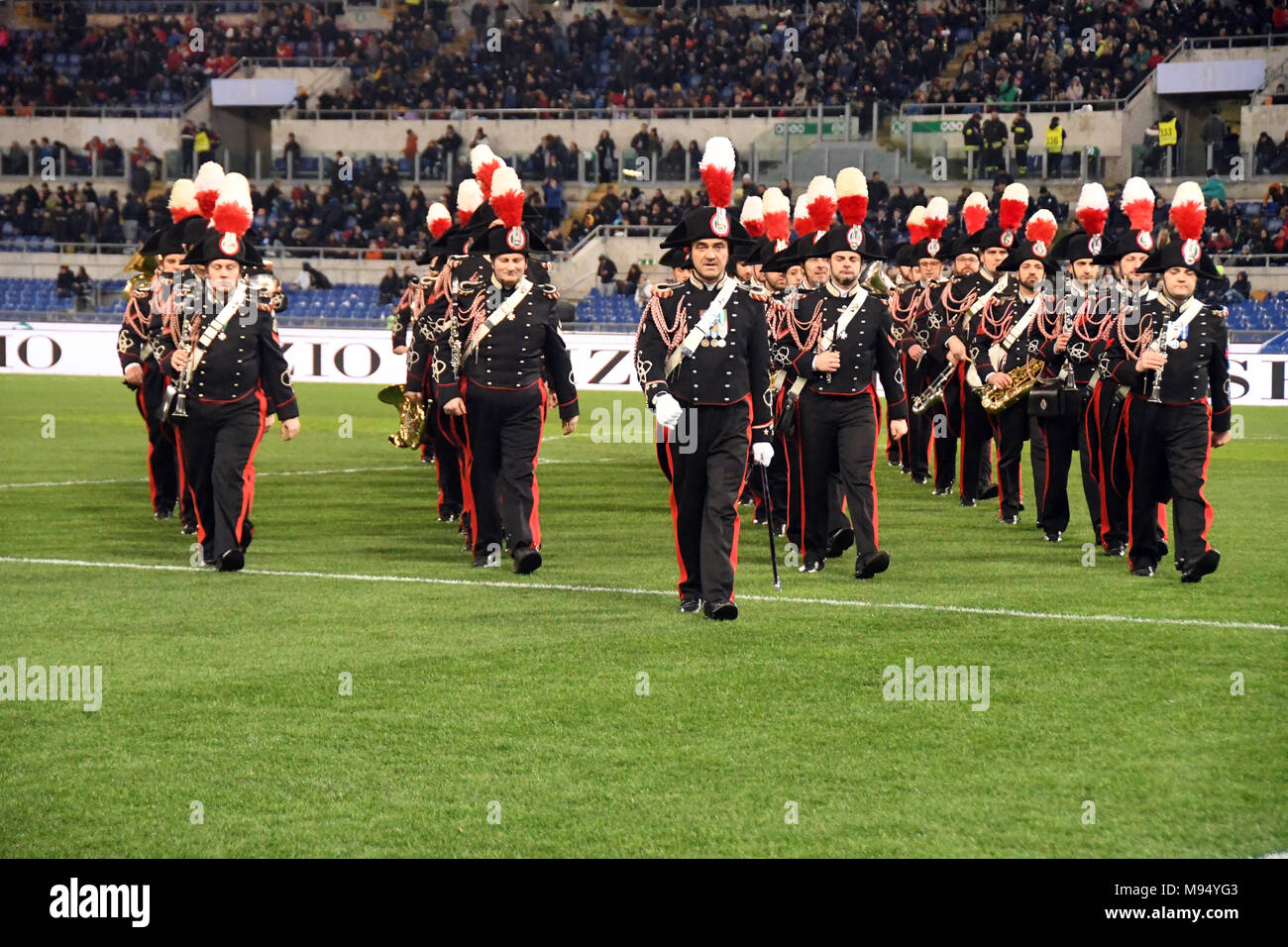 Rom, Italien, 21. März 2018 Stadio Olimpico - mundial matchL, ITALIEN REST DER WELT, Carabinieri band Credit: Giuseppe Andidero/Alamy leben Nachrichten Stockfoto