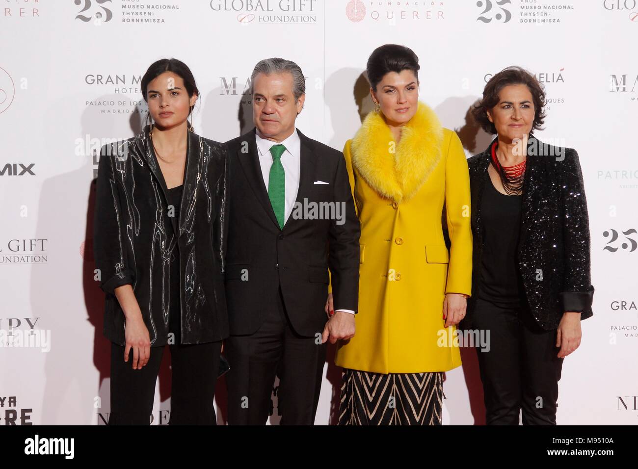 Madrid, Spanien. 22. März, 2018. III Global Geschenk Gala Madrid. (Foto: Jose Cuesta/261/Cordon drücken). Angela de La Riba, Rosa Torres und Marcos de La Quinta. Credit: CORDON Cordon Drücken Sie die Taste/Alamy leben Nachrichten Stockfoto