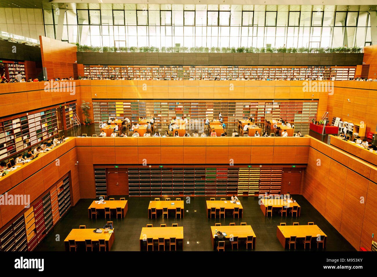 Beijin, Beijin, China. 23 Mär, 2018. Peking, China - die Leser an die chinesische Nationalbibliothek in Peking. Credit: SIPA Asien/ZUMA Draht/Alamy leben Nachrichten Stockfoto