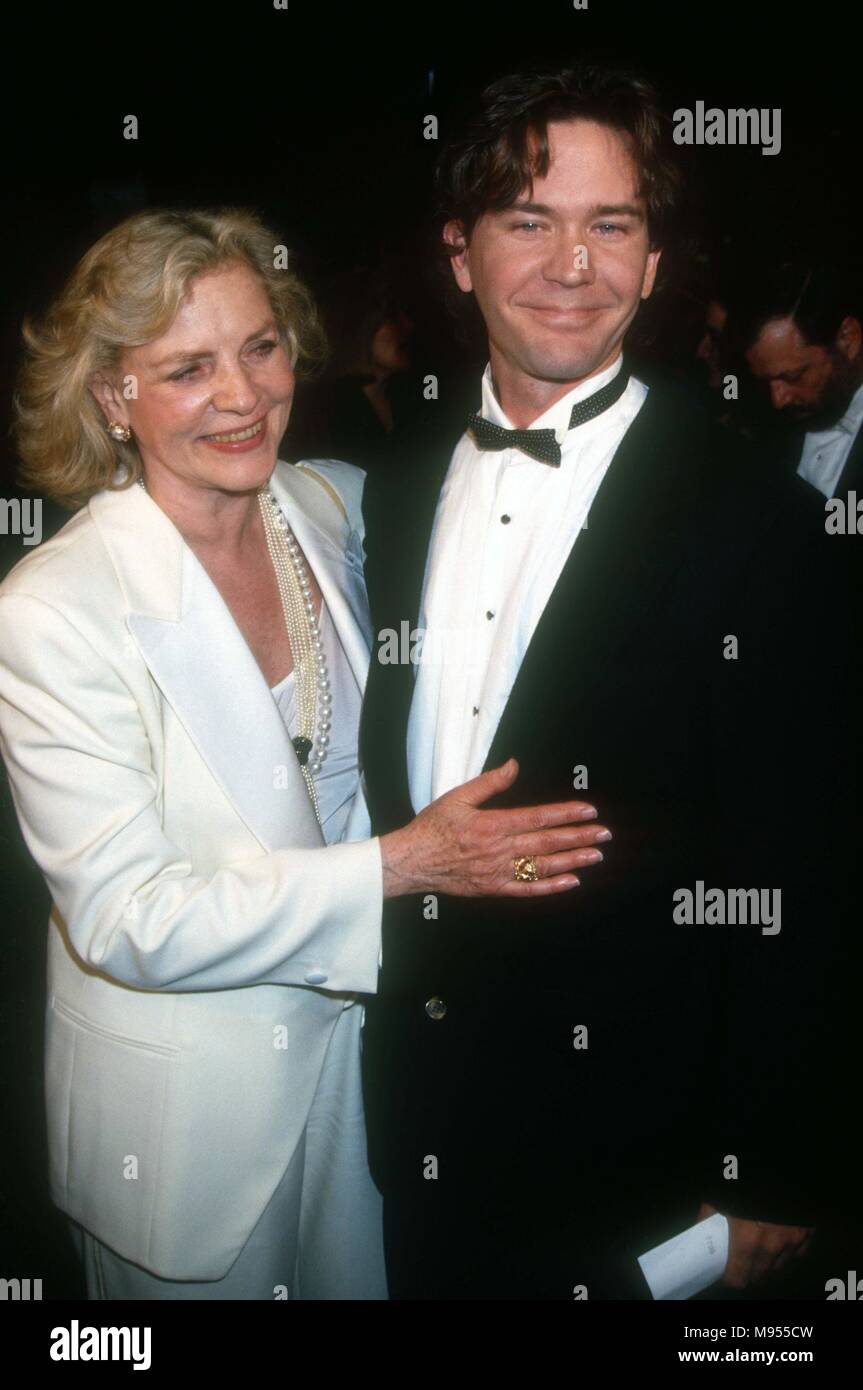 Lauren Bacall Timothy Hutton 1991 Foto von Adam Schädel/PHOTOlink.net Stockfoto