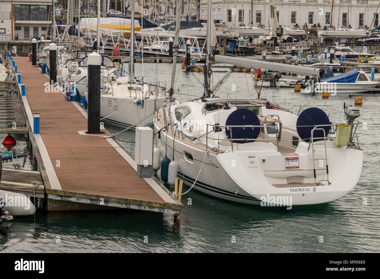 Hafen von Dun Laoghaire, Dublin, Irland. Stockfoto