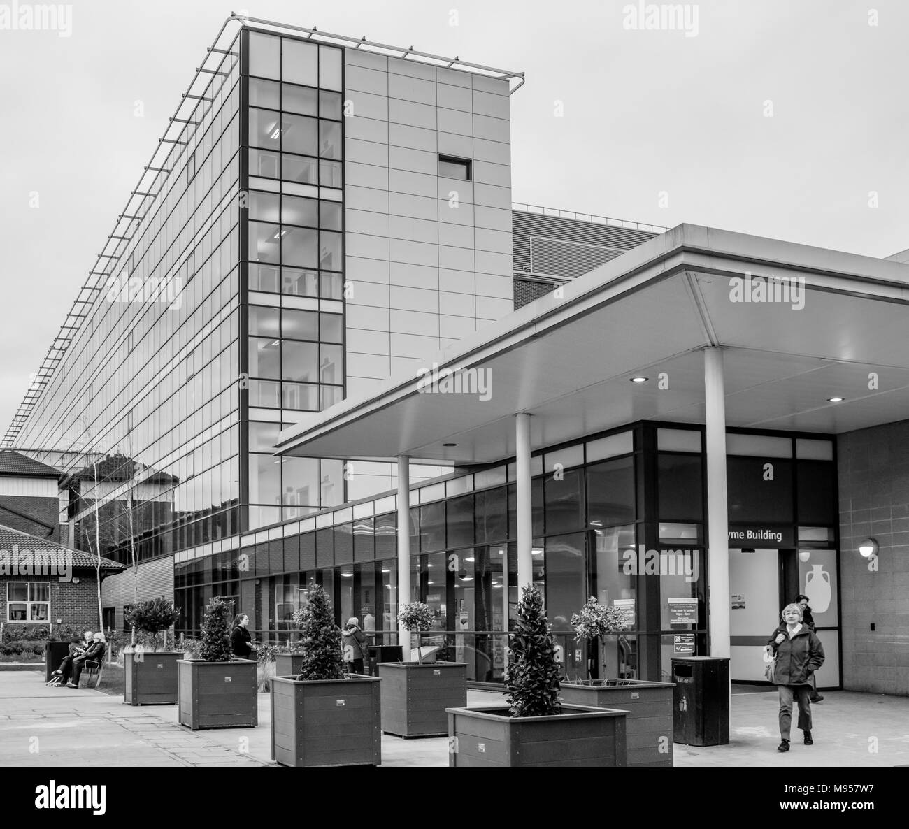 Eingang zur Lyme Gebäude an der Königlichen Stoke Krankenhaus Stockfoto