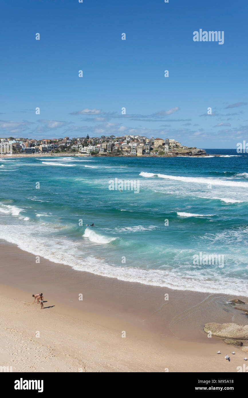 Strandblick, Bondi Beach, Sydney, New South Wales, Australien Stockfoto