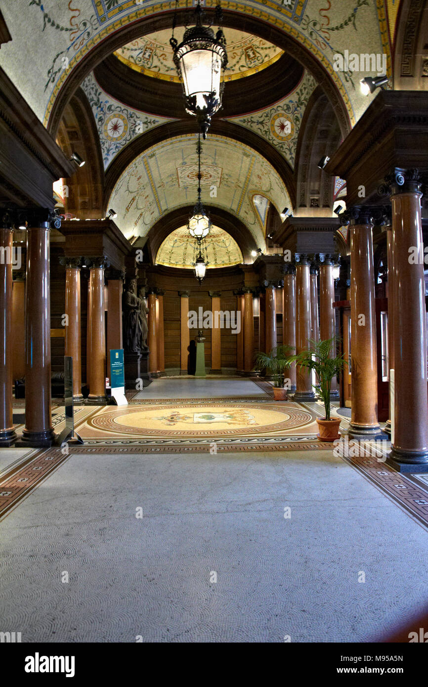 Glasgow City Chambers Marmortreppe Eingang Stockfoto
