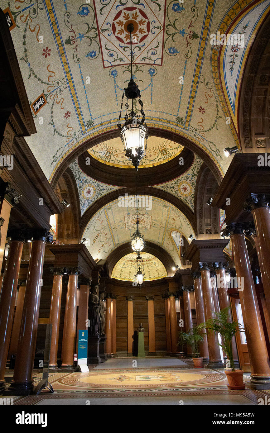Glasgow City Chambers Marmortreppe Eingang Stockfoto