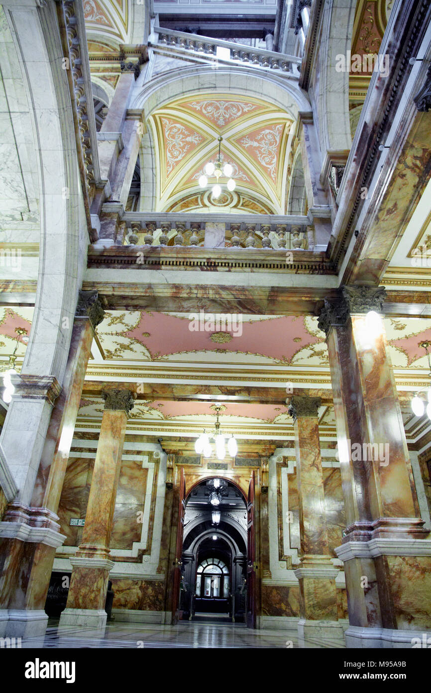 Glasgow City Chambers Marmortreppe Eingang Stockfoto