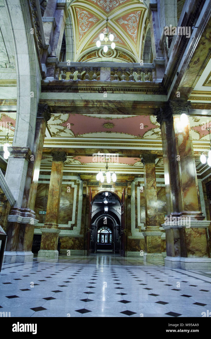 Glasgow City Chambers Marmortreppe Eingang Stockfoto