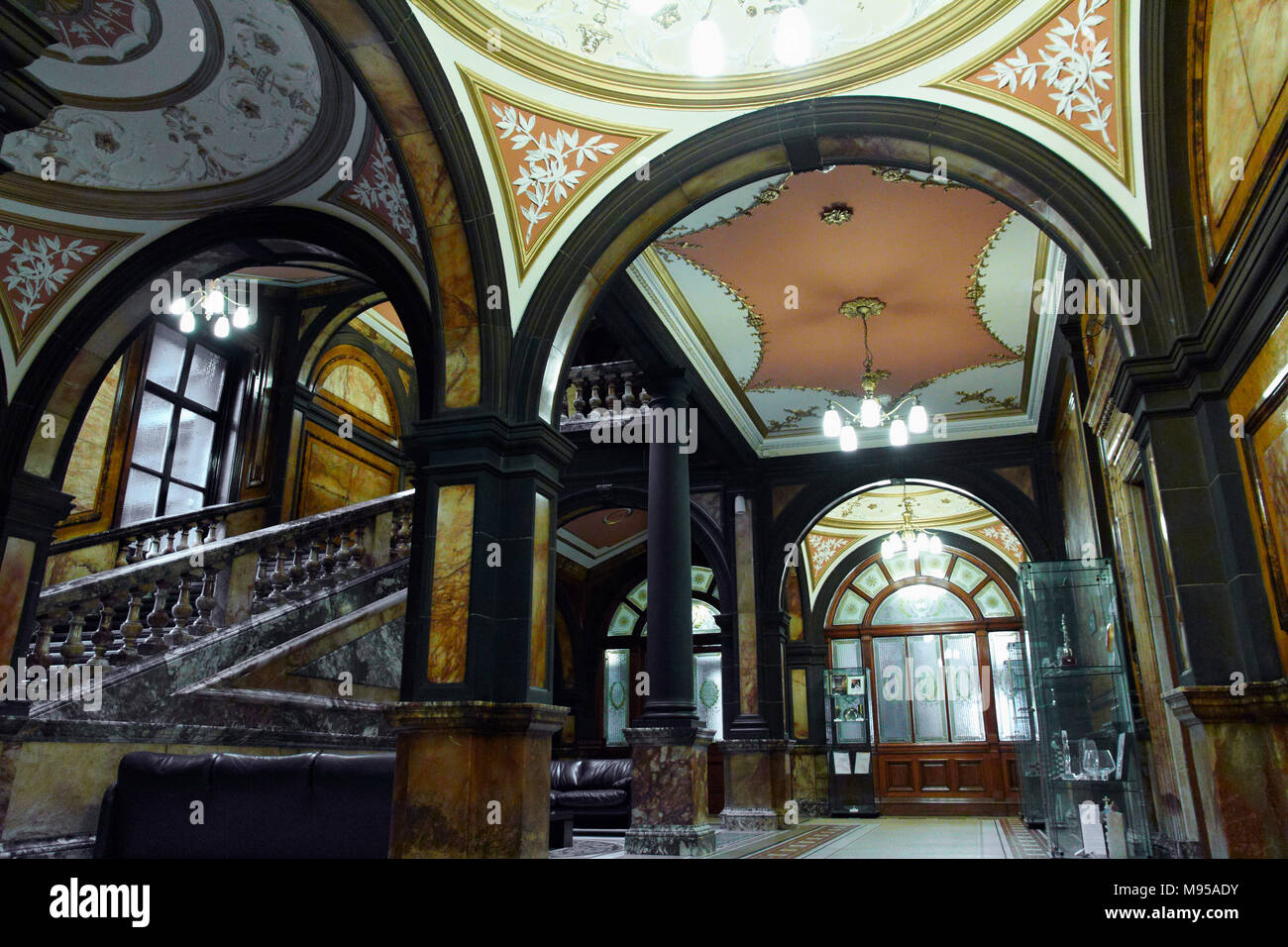 Glasgow City Chambers Marmortreppe Eingang Stockfoto