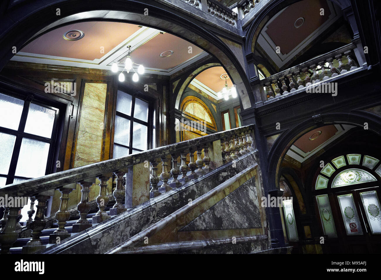 Glasgow City Chambers Marmortreppe Eingang Stockfoto