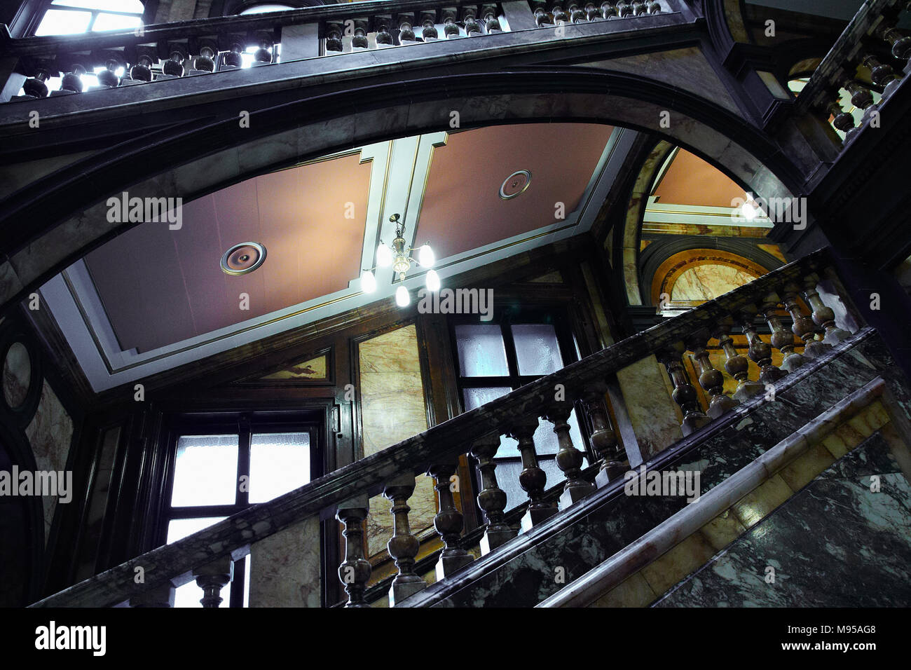 Glasgow City Chambers Marmortreppe Eingang Stockfoto