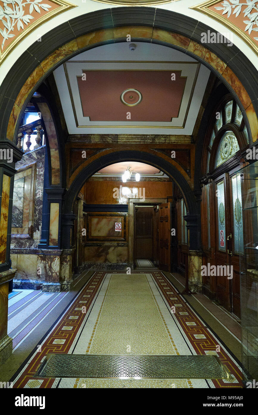 Glasgow City Chambers Marmortreppe Eingang Stockfoto
