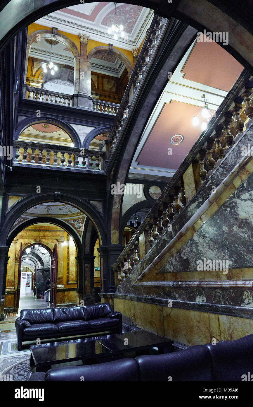 Glasgow City Chambers Marmortreppe Eingang Stockfoto