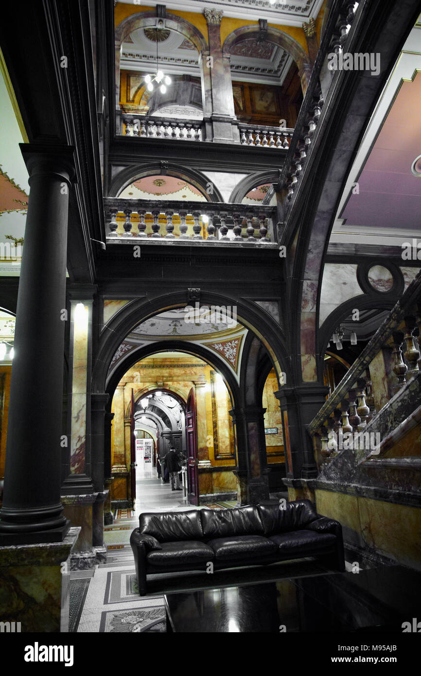 Glasgow City Chambers Marmortreppe Eingang Stockfoto