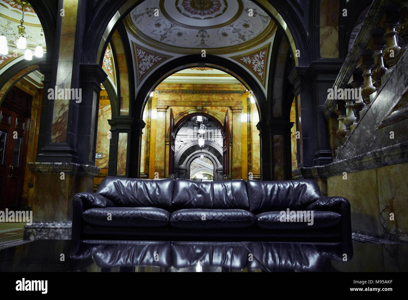 Glasgow City Chambers Marmortreppe Eingang Stockfoto